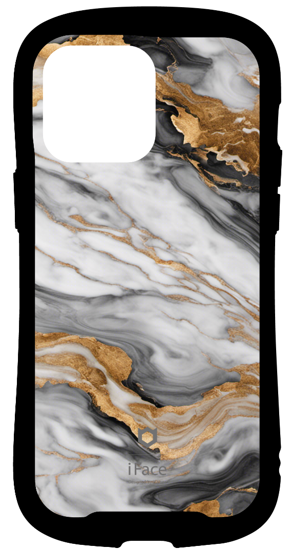 iFace reflectionインナーシート iPhone14ProMax 大理石 ゴールド 背景 大理石 背景