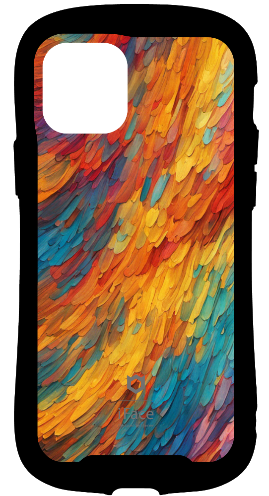 iFace reflectionインナーシート iPhone 12/12 Pro oil paint pattern colorful
