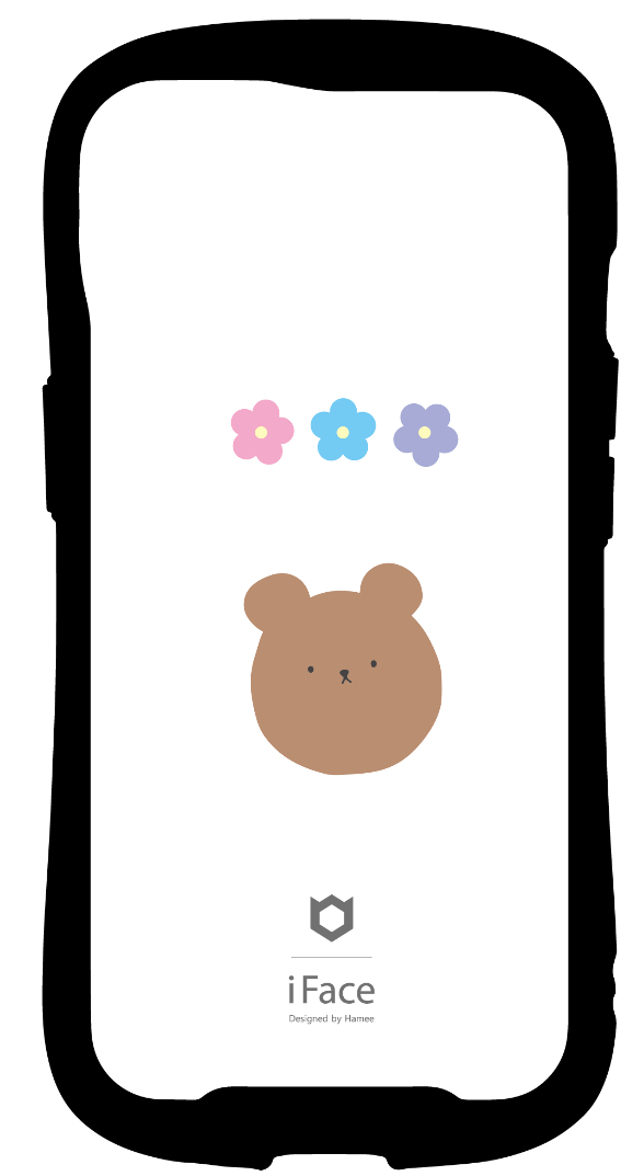 iFace reflectionインナーシート iPhone13 オリジナルスタンプ 推し活 ポップ シンプル モノクロ