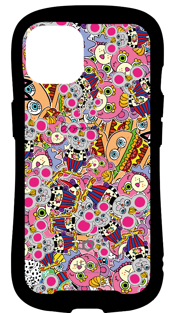 iFace reflectionインナーシート iPhone14 オリジナルスタンプ モノクロ