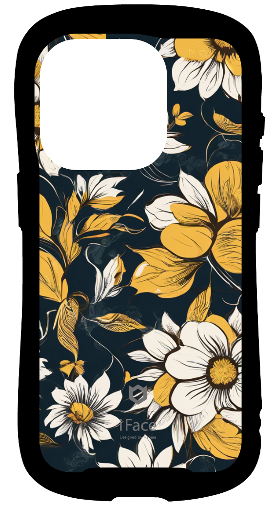 iFace reflectionインナーシート iPhone15Pro Seamless patterns, お花