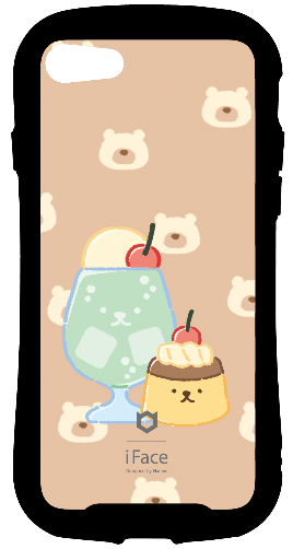 iFace reflectionインナーシート iPhone SE 2022/SE 2020/8/7 アニマル くま 食べ物 クリームソーダ プリン