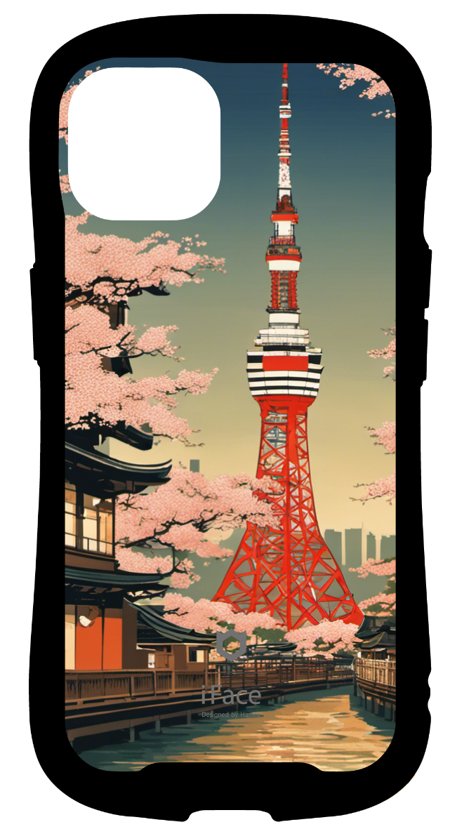iFace reflectionインナーシート iPhone14 東京タワーの浮世絵