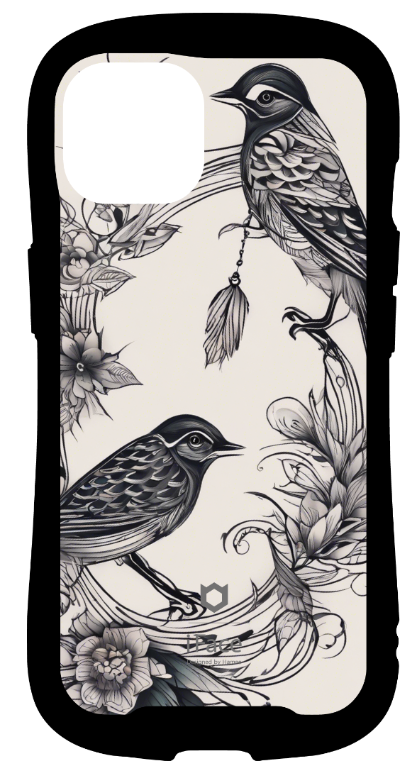 iFace reflectionインナーシート iPhone14 タトゥー 鳥