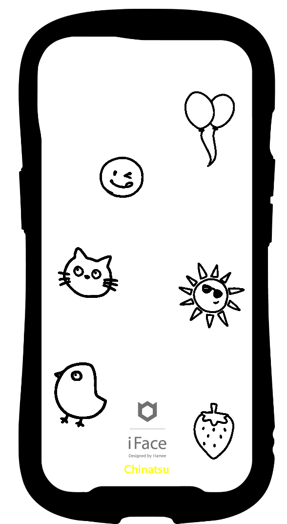 iFace reflectionインナーシート iPhone14 Ddrr iFace ポップ おjfrhっj Chinatsu モノクロ