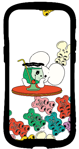 iFace reflectionインナーシート iPhone14ProMax レトロ グミ キャラクター 喫茶店