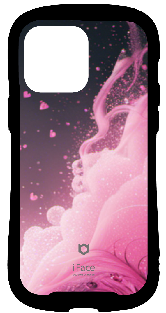 iFace reflectionインナーシート iPhone14ProMax ハート 黒 かわいい ハート かわいい ハート かわいい 小さい Heart black 壁紙 Heart black pink 壁紙