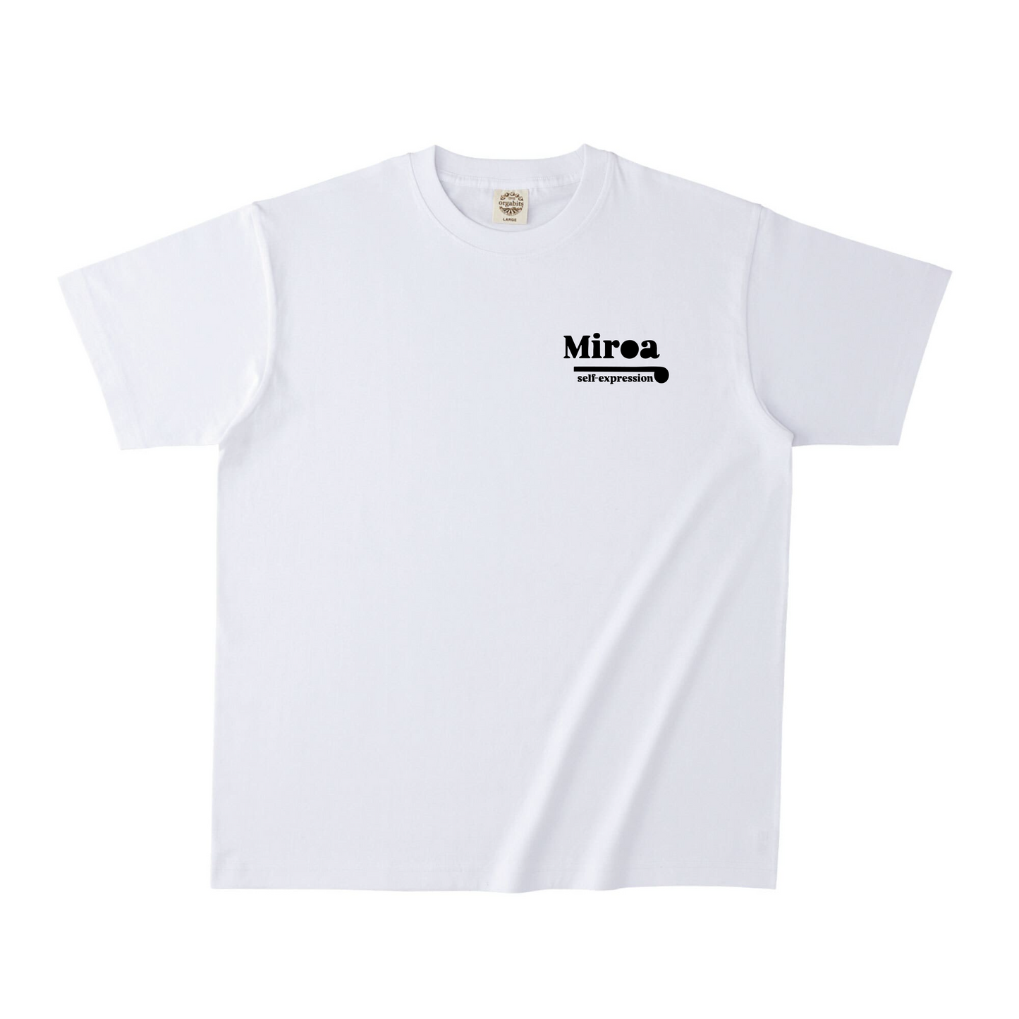 ホワイトオーガニック半袖Tシャツ Lサイズ