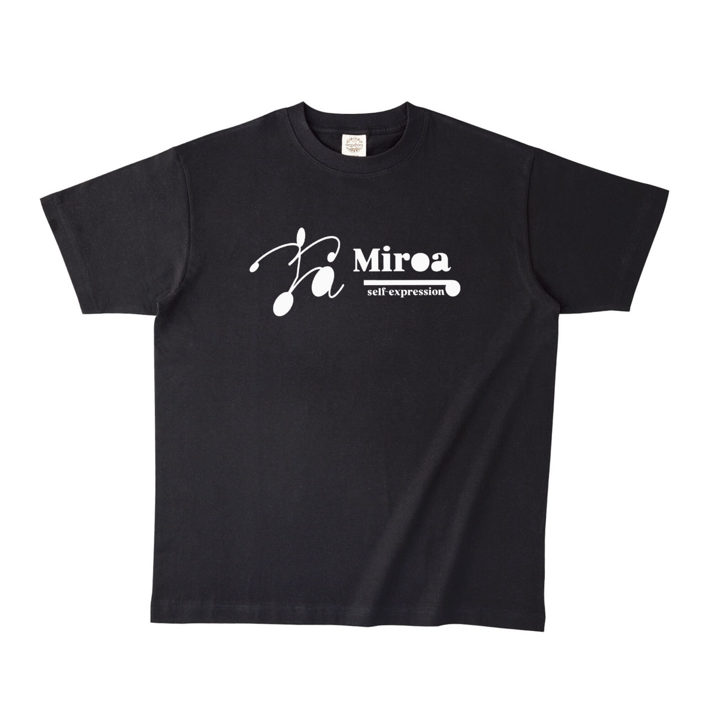 ブラックオーガニック半袖Tシャツ Lサイズ