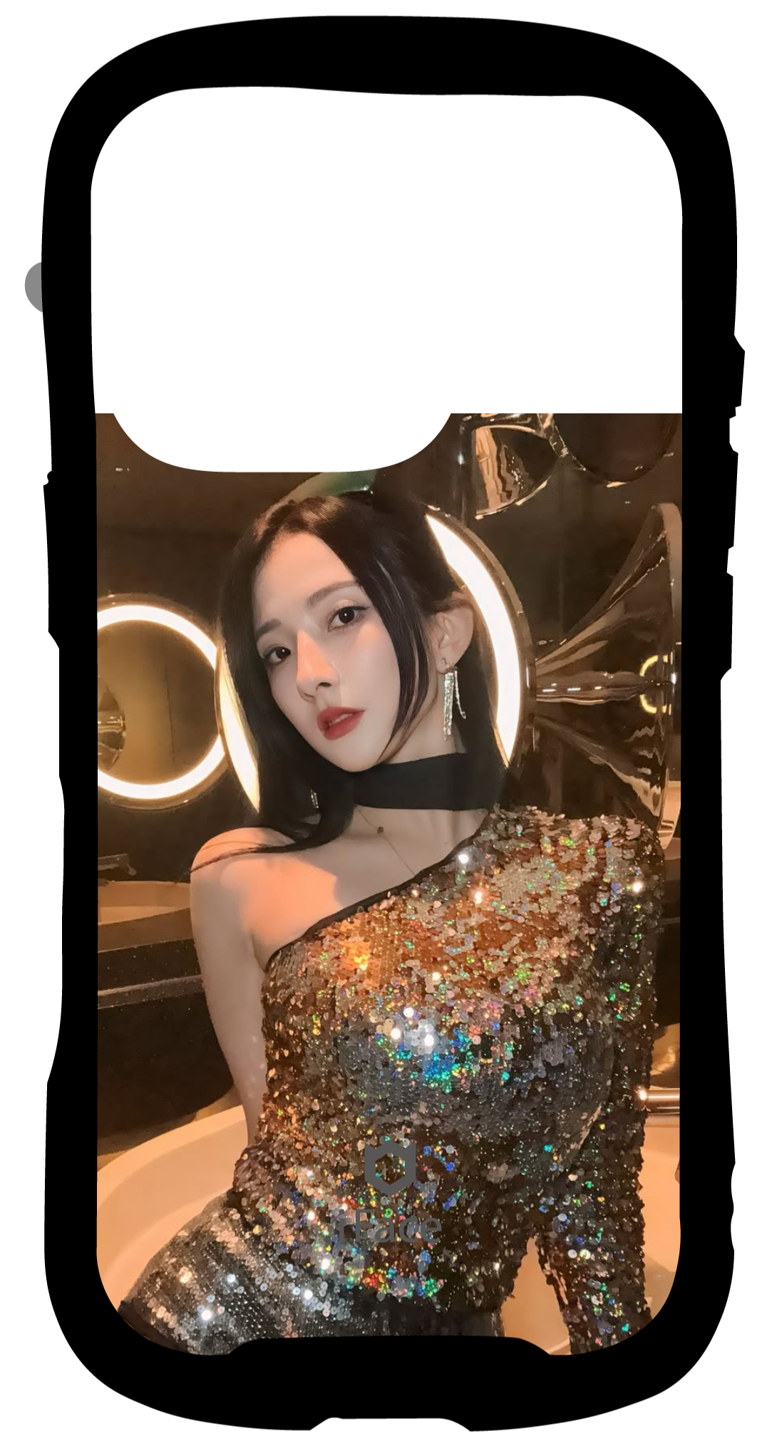 iFace reflectionインナーシート iPhone16Pro 厚塗りで描いた水色の女の子