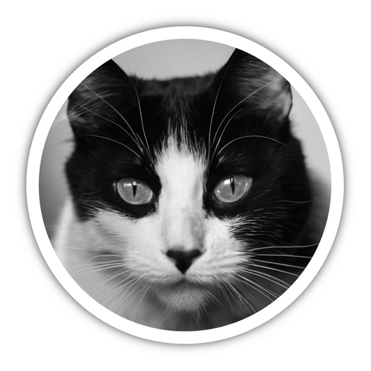 おやつ缶 丸缶 Sサイズ 白黒猫